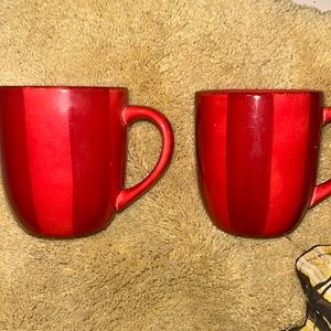 Ballard Pair red Valentine’s day Coffee mugs/ Two tone red